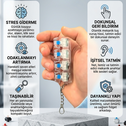 Mini Klavye-Stres Giderici Anahtarlık