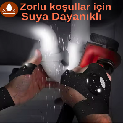 Lyrike led ışıklı yarım parmak eldiven