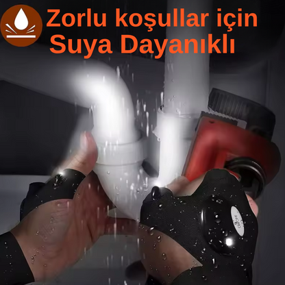 Lyrike led ışıklı yarım parmak eldiven