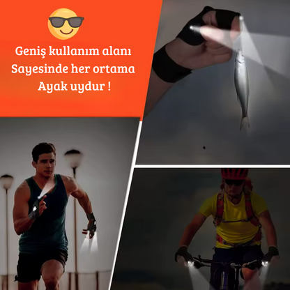 Lyrike led ışıklı yarım parmak eldiven