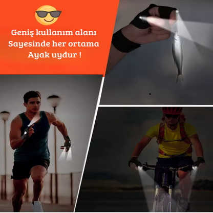 Lyrike led ışıklı yarım parmak eldiven